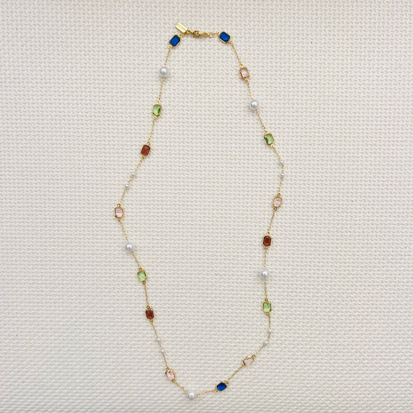 GEMSTONE + PEARL HAT CHAIN